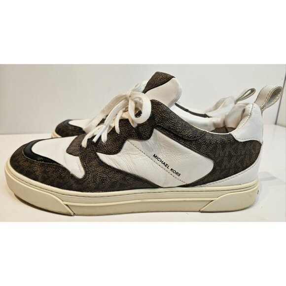 Michael Kors Baxter Sneakers Sz 8M Leather Designer Shoe - Picture 6 of 16